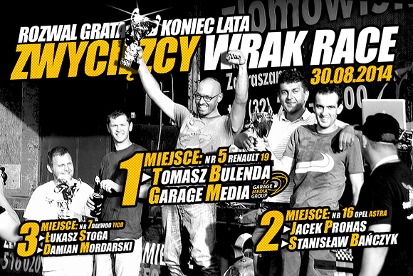 Zwyciezcy Wyniki Wrak Race - Rozwal Grata Pod Koniec Lata - 30.08.2014 - RallyExtreme.pl Radostowice k.Pszczyny